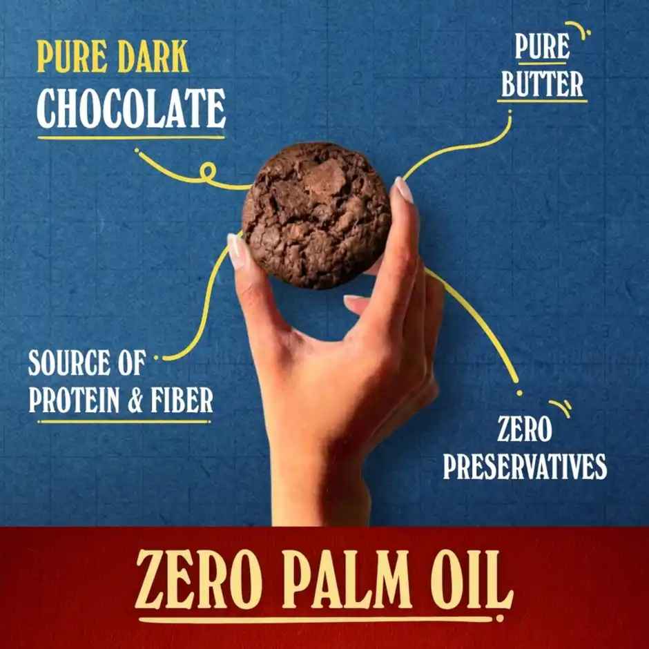 The Baker's Dozen Dark Chocolate Cookies | 31% Pure Dark Chocolate | Choco Chip Cookies
