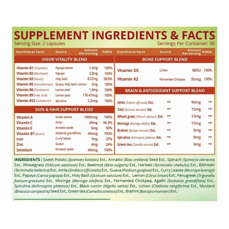 Vlado's Himalayan Organics Plant Based Multivitamin 60 VEG Capsules