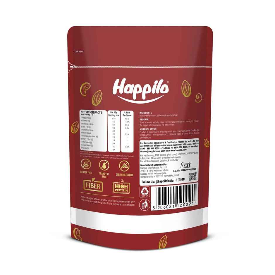 Happilo Premium Californian Roasted and Salted Almonds