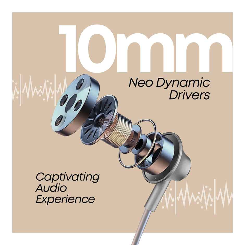 pTron Tangentbeat Bluetooth Neckband | Hd Calls | 18H Playtime | Sound Dual Device Pairing - Green Grey