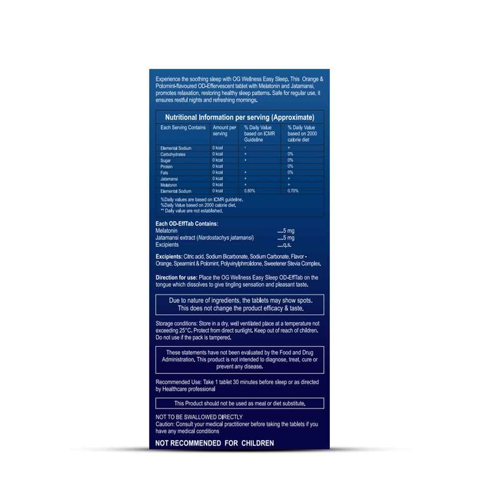 Og Wellness Easy Sleep Effervescent Tablets