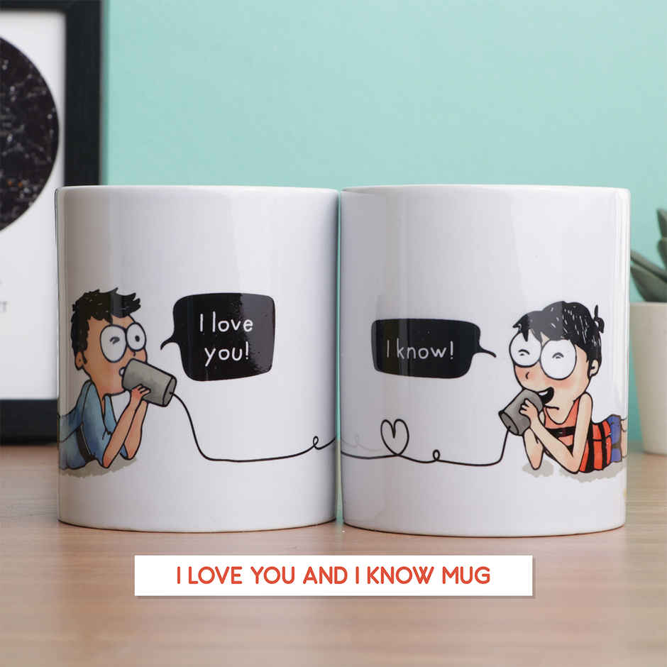Oye Happy Cute Couple Mugs | Set of 2
