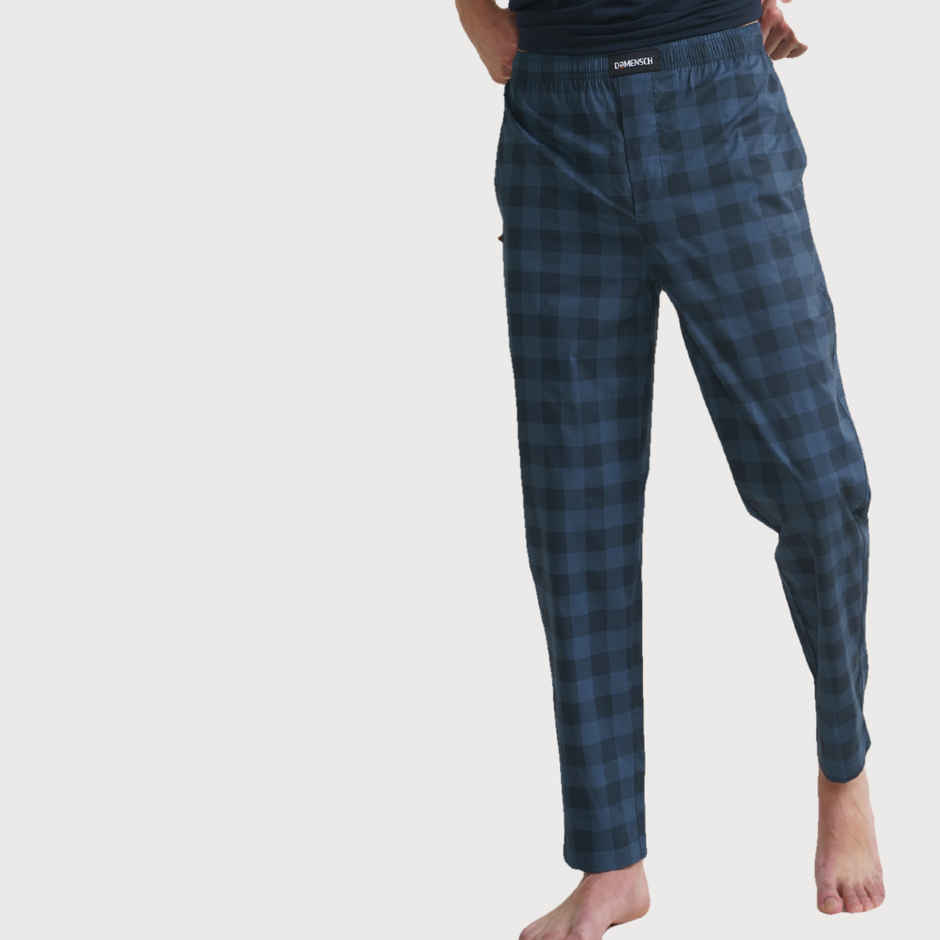 Damensch Men's Cotton Tapered Fit Pyjama| Navy | XXL
