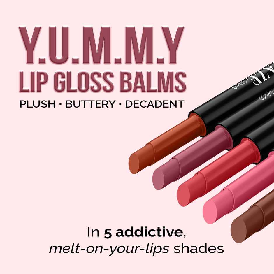 STAZE 9 to 9 Y.U.M.M.Y Lip Gloss Balm | Intense High-Shine Gloss Finish | SPF 15 | Lush Berry