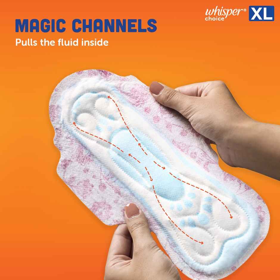 Whisper Choice XL, 36 XL Pads, for medium to heavy flow