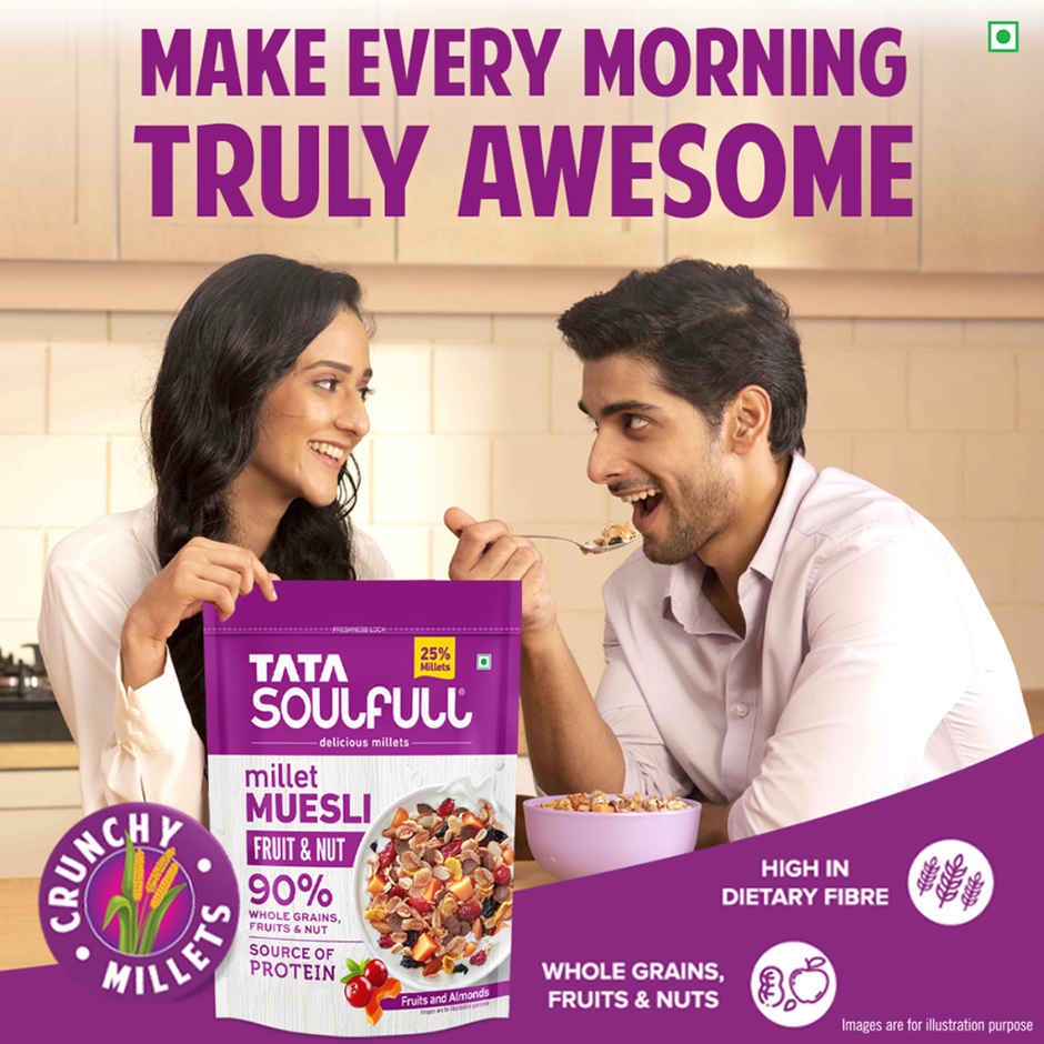 TATA Soulfull Millet Muesli Fruit & Nut Almonds & Real Fruits