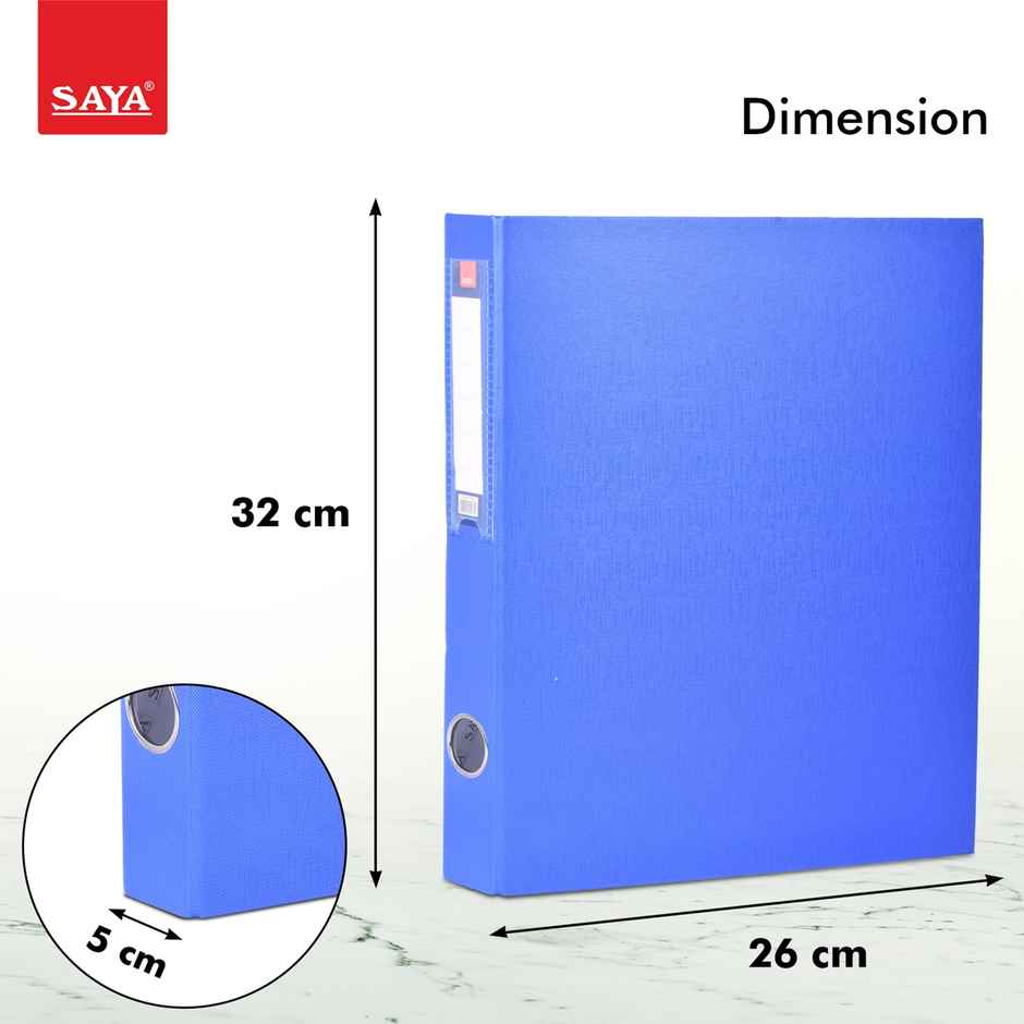 Saya One Side Pvc Paperboard 25Mm 2-D Ring Binder - A4