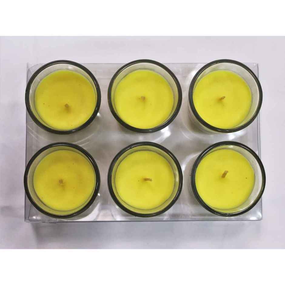 Pan Aromas 6-Pack Votive Glass Candle - Lemon Grass Combo
