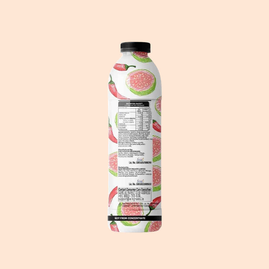 RAW Pressery Refreshers Pink Guava Chilli Juice  Fruit Juice  Not From Concentrate