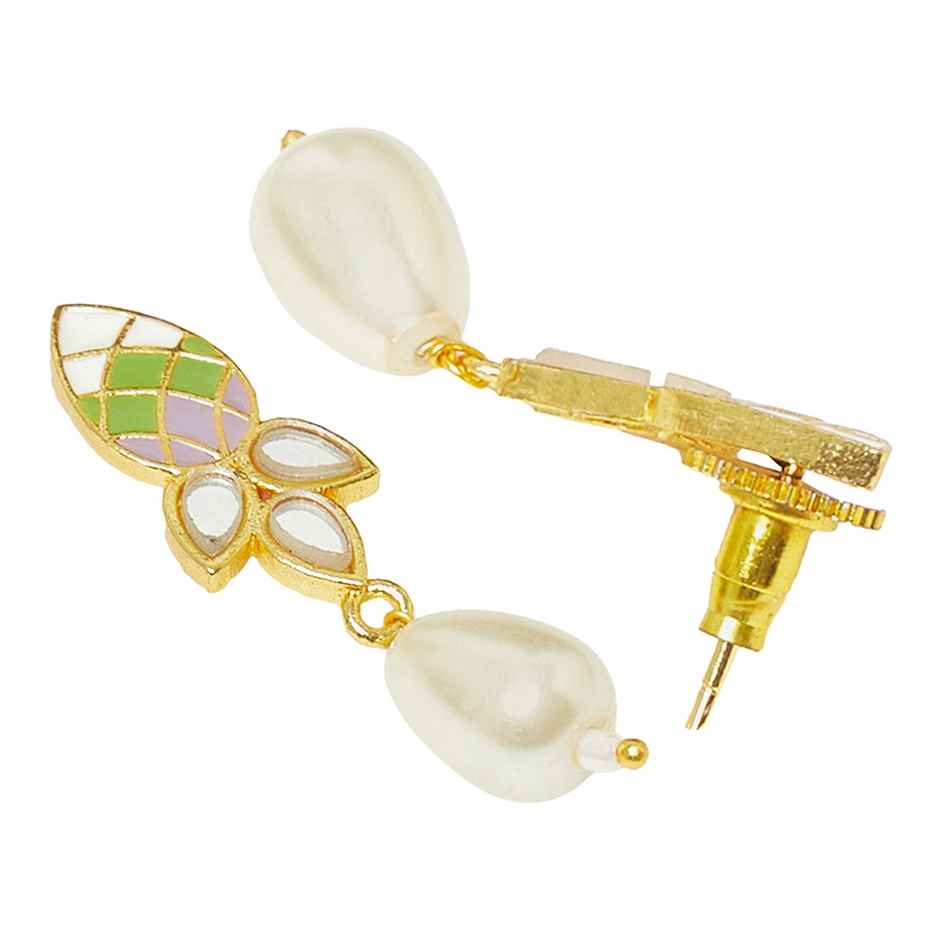 Voylla Festive Hues Pearl Multi Colour Jewellery Set