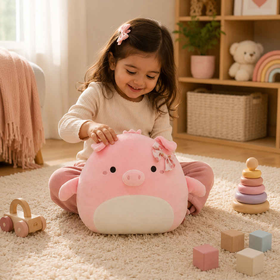 Zoowee Pink Pig Pillow Soft Toy | 33 cm