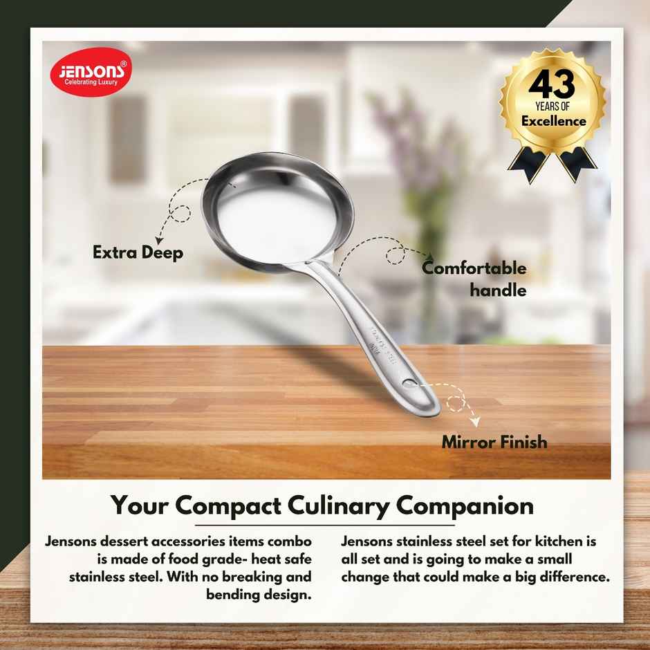 Jensons Stainless Steel Dosa Ladle