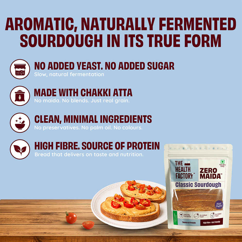 The Health Factory Zero Maida Classic Sourdough | Clean Label