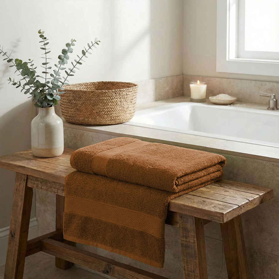 Mytrident Urban Comfort Cotton Bath Towel | Coconut Shell