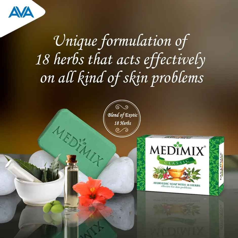 Medimix Classic Ayurvedic Traditionally Made Soap with 18 Herbs Combo