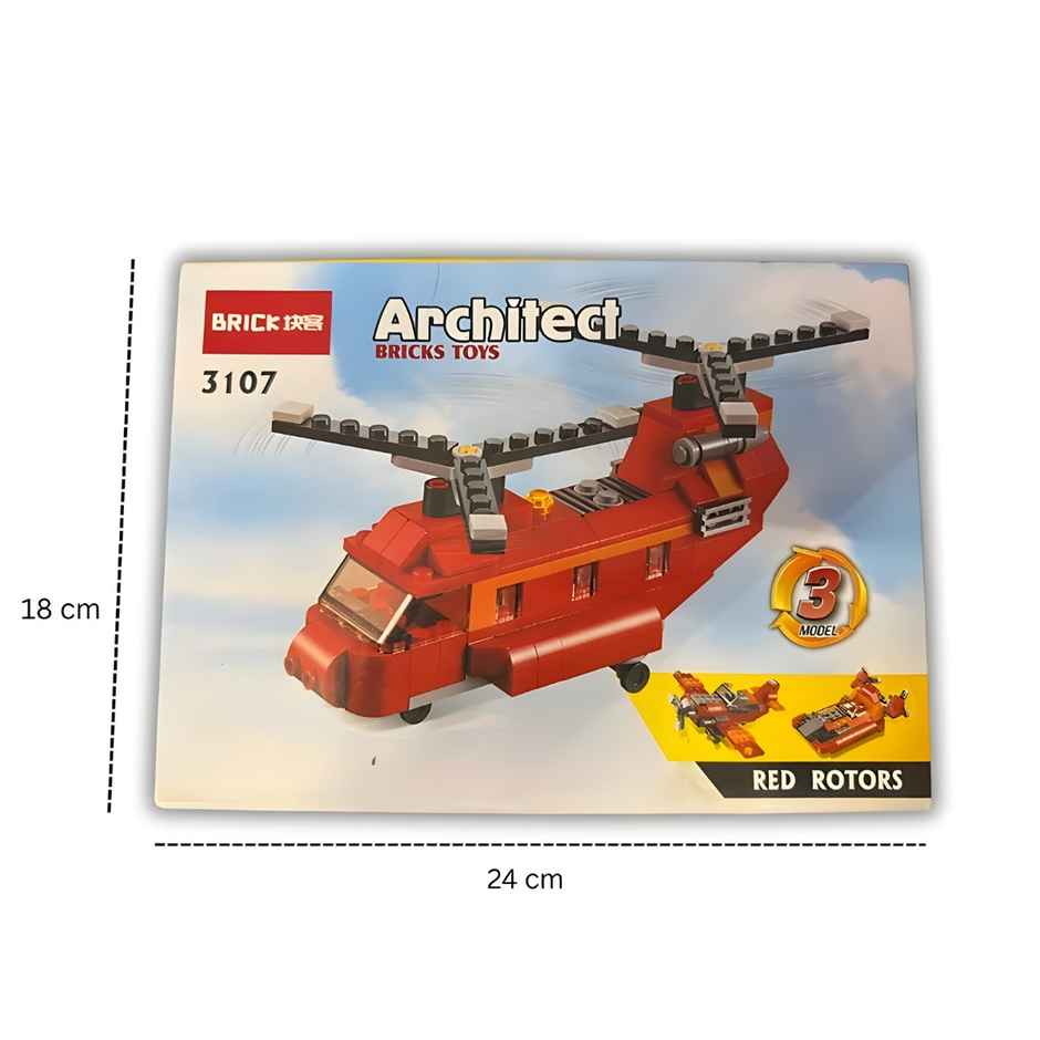 Fablue 3 in 1 Motors Architect Building Blocks Toy Set for Kids