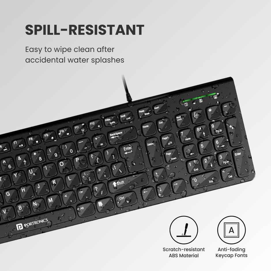 Portronics Ki-Pad 2, Wired Keyboard - Black