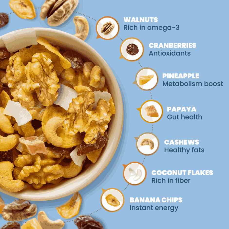 Paper Boat High Energy Dry Fruits & Nuts Trail Mix (Pack Of 10)