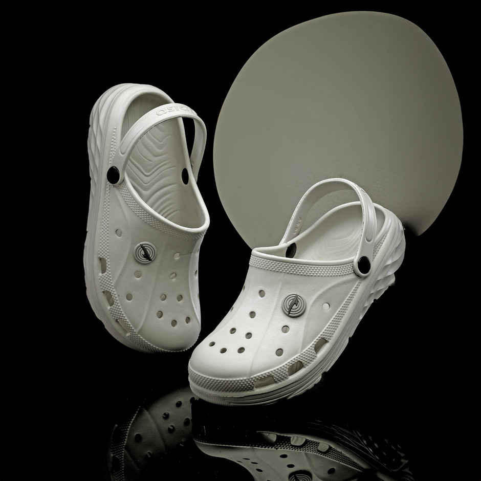 Asian Agc-14 Men Clogs Light Grey (Size-10)