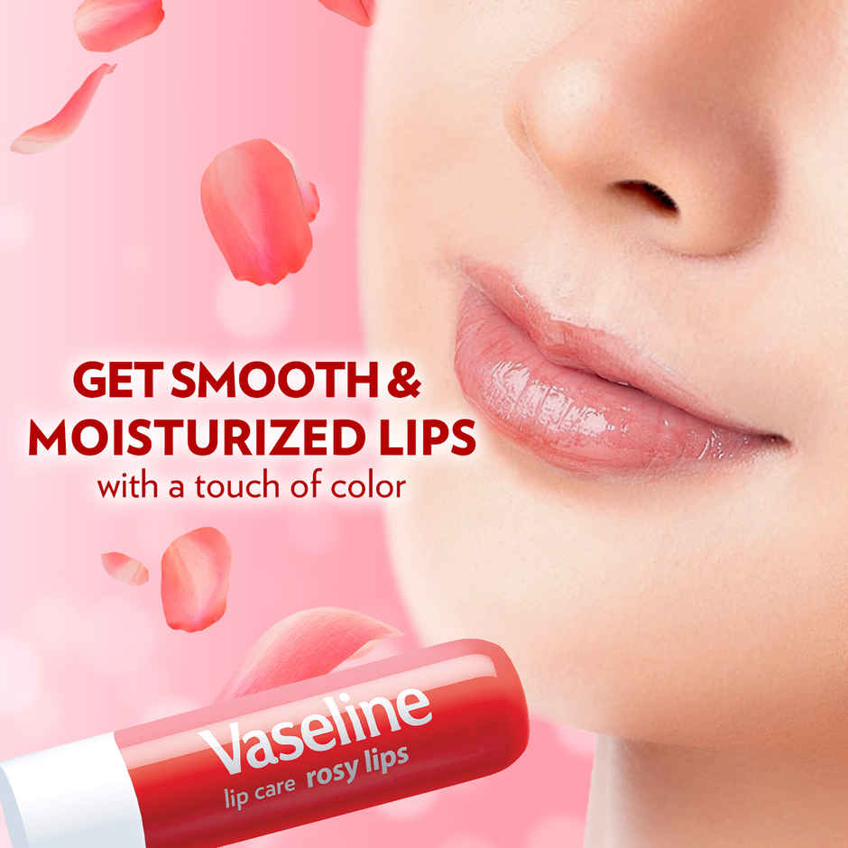 Vaseline Lip Care Rosy Lips Tinted Lip Balm with Almond Oil & Rose Extract