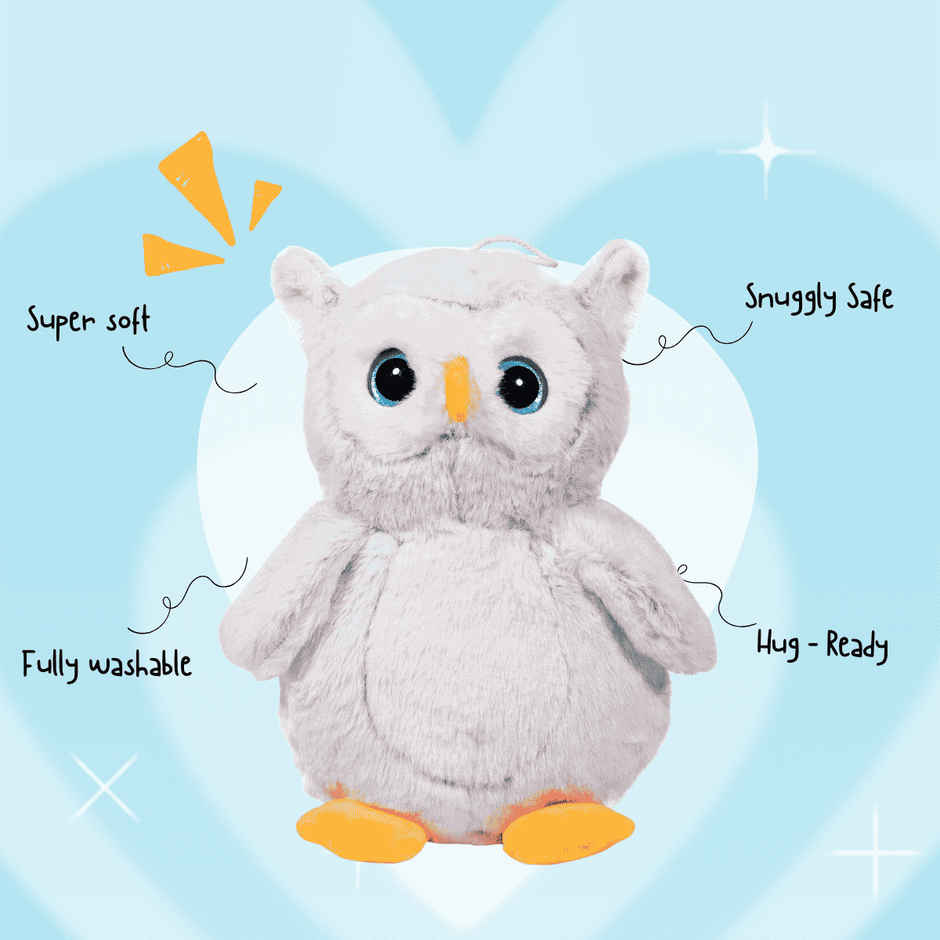 Toytales Cute Owl Soft Toy | Plushie Stuffed Bird Animal | Toys For Kids | Birthday Gift