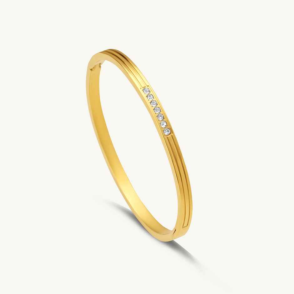 Palmonas Diamond Allure Bangle Bracelet For Womens | Waterproof And Anti-Tarnish