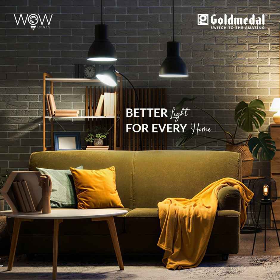 Goldmedal WOW 9W B22 Base LED Bulb For Home & Office | 230 Degree Light Coverage | 4kV Surge Protection | High Voltage Protection | Energy Efficient