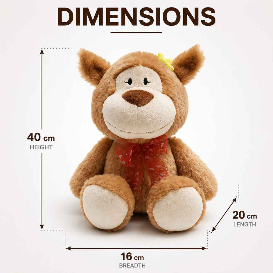Zoowee Jolly Bear Teddy Soft Toy | 40 cm