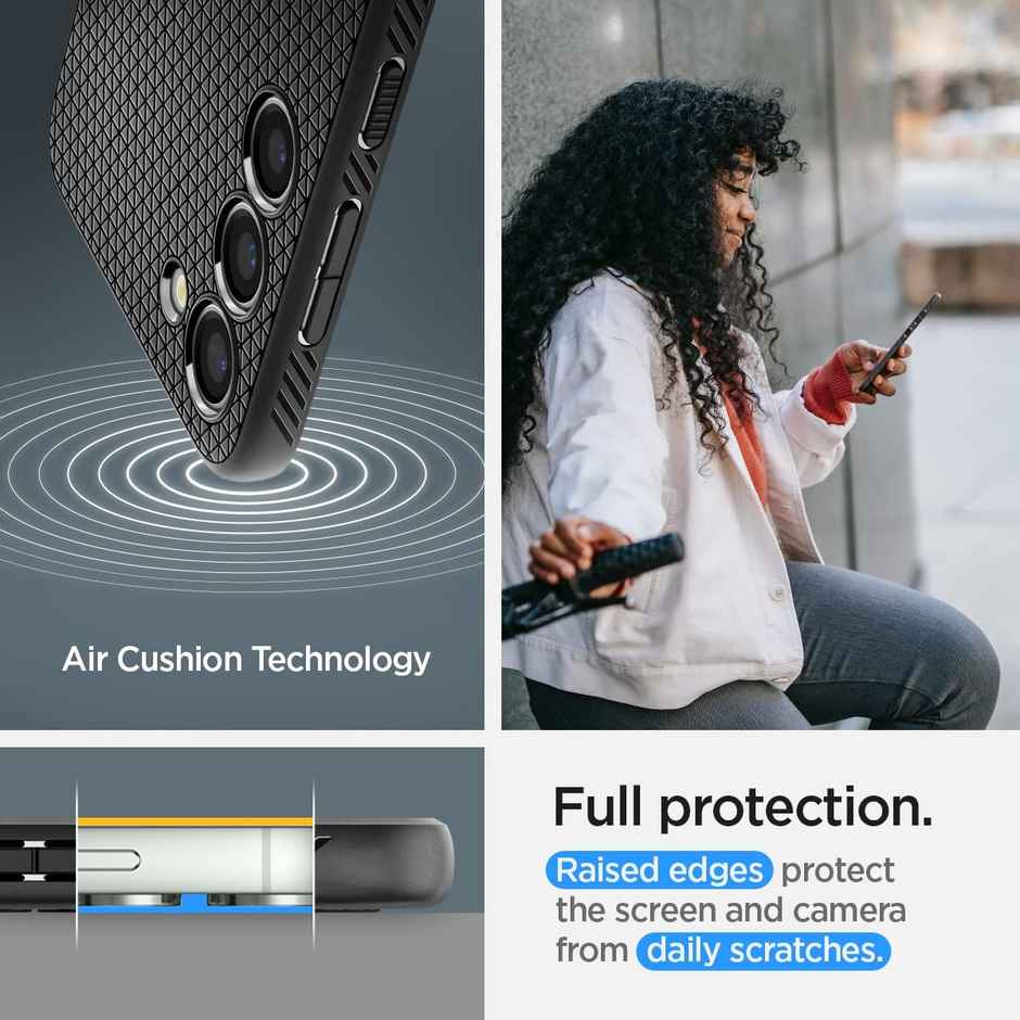 Spigen Liquid Air Back Cover Case Compatible with Galaxy S23 (TPU | Matte Black)