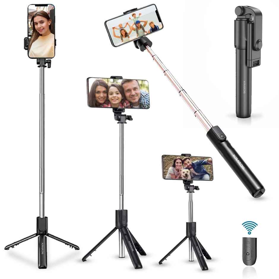 Kratos Multi Purpose Selfie Stick with Tripod Stand for Mobile Phone with Bluetooth Remote