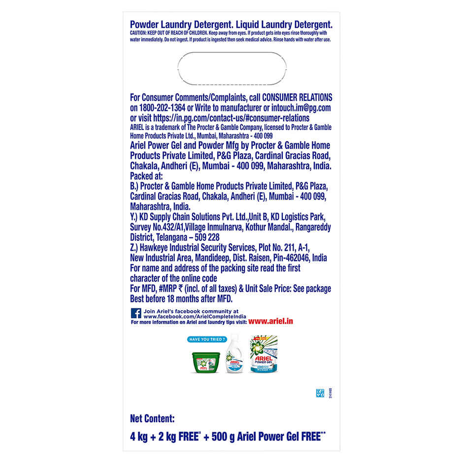 Ariel Matic Top Load Detergent Powder | For Washing Machines