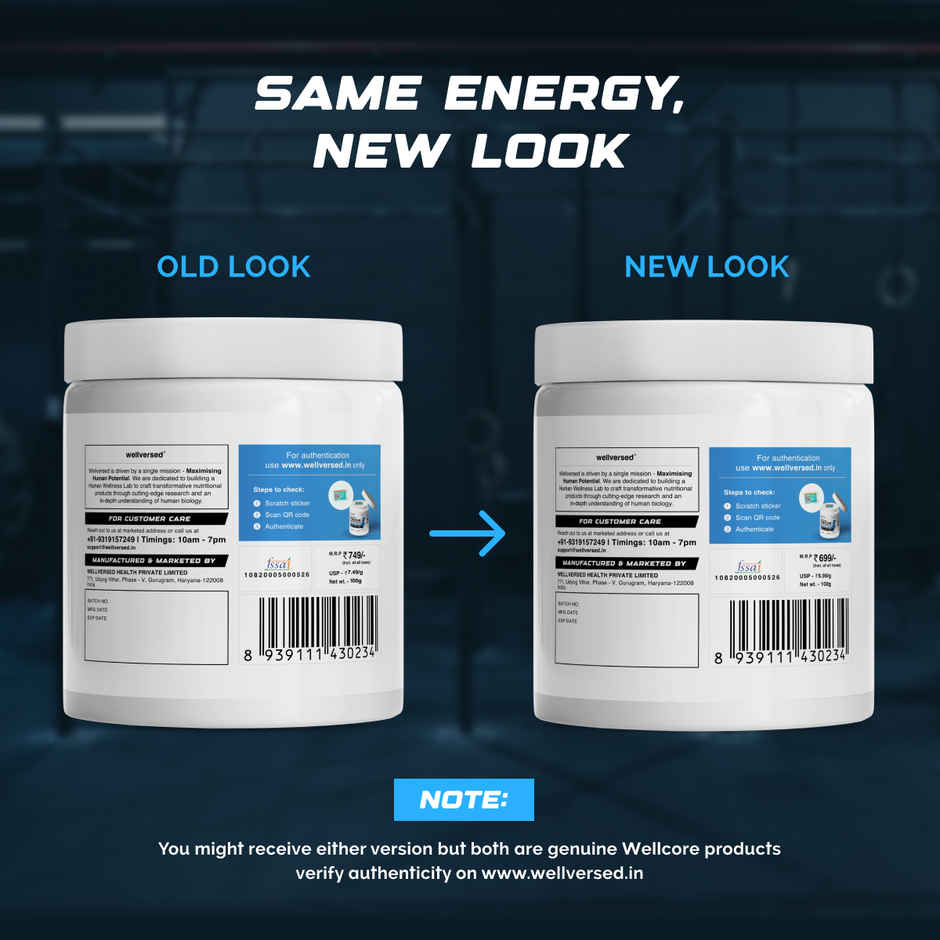 Wellcore Micronised Unflavored Creatine Monohydrate | 33 servings