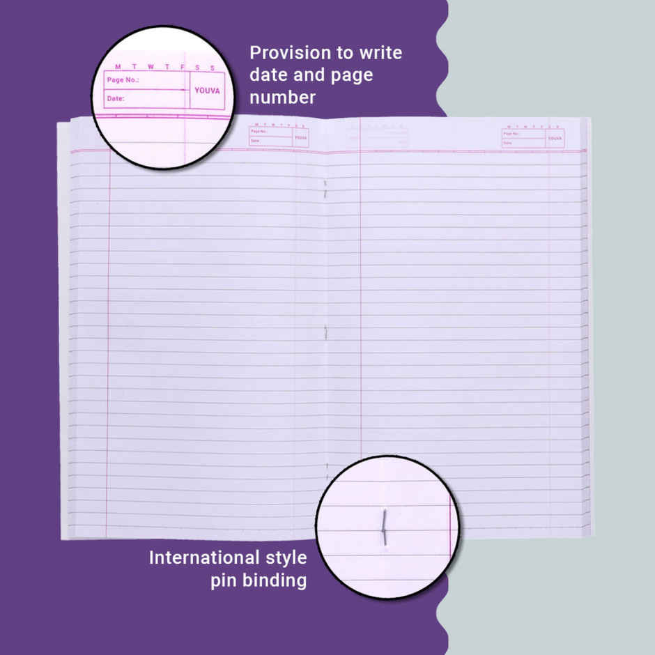 Navneet Youva Soft cover Single Line Notebook | 172 Pages , 17cm x 27cm Long ,Nature