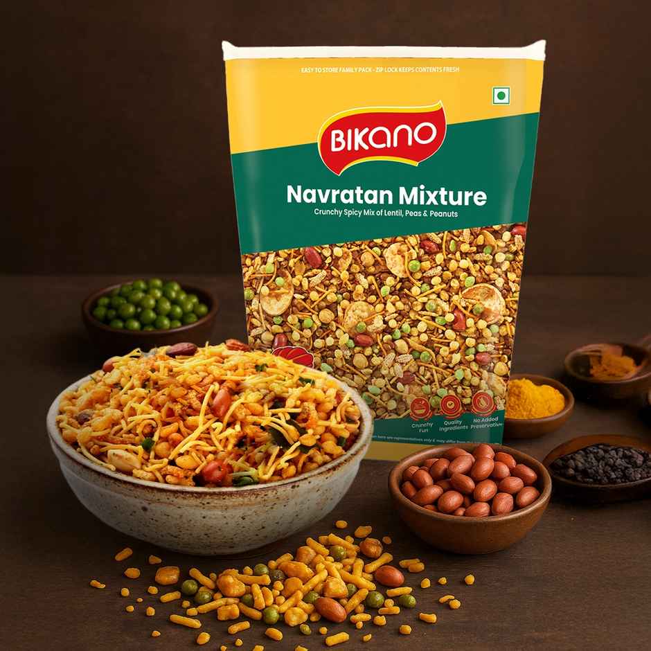 Bikano Navratan Mixture | Crunchy Spicy Indian Snack | Protein & Fiber-Rich | Tea-Time Snack