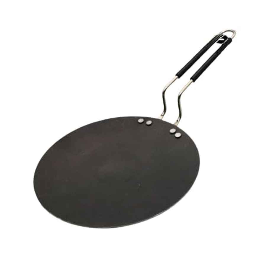 Jensons Iron Roti Tawa 25 cm | Pre-Seasoned | Gas Stove Compatible | Heavy Duty Tawa