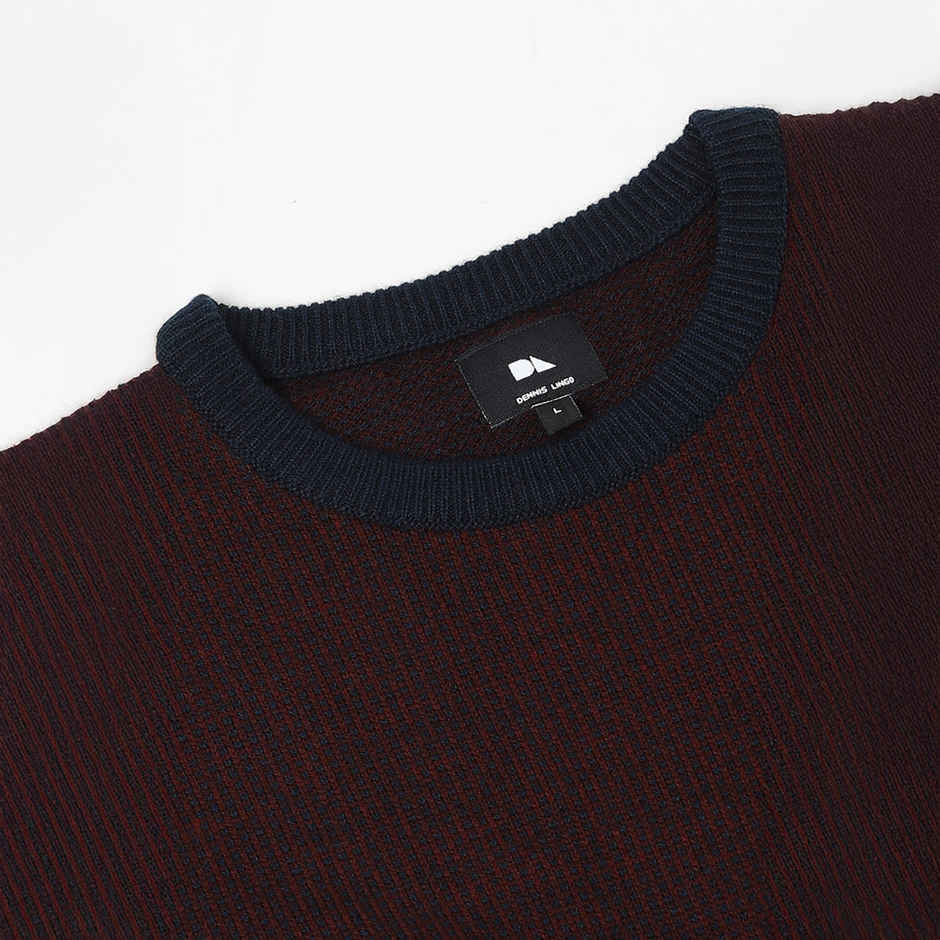 Dennis Lingo Men's Round Neck Pullover | Navy Blue | M