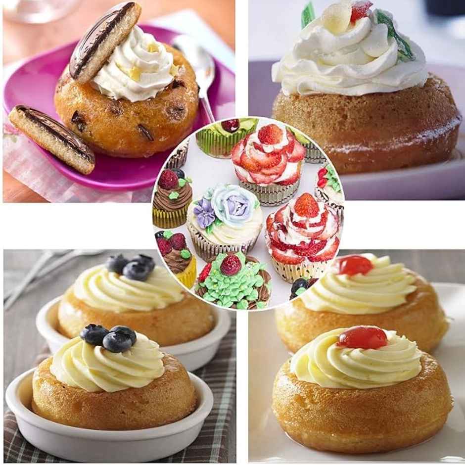 Aluminium Nozzles 8 Pcs with 1 Coupler and 1 Piping | Baking Tool