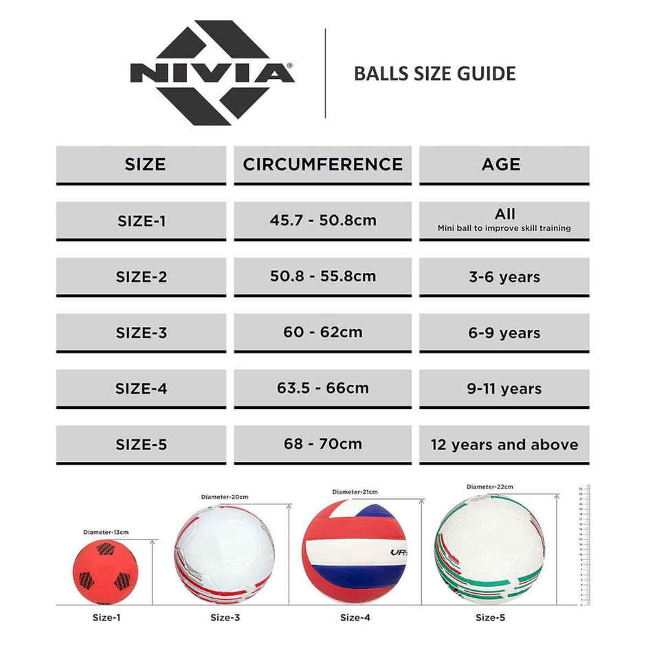 Nivia Storm Football Rubberized Suitable Hard Ground Without Grass Training Football Size 5 - White