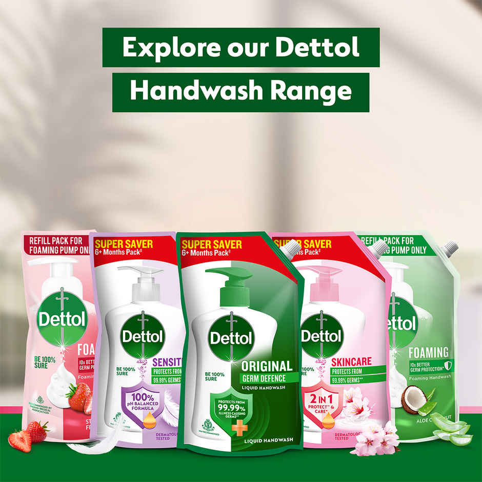 Dettol Skincare Hand Wash Refill | Moisturizing Handwash | pH Balance | Gentle on Skin Combo 