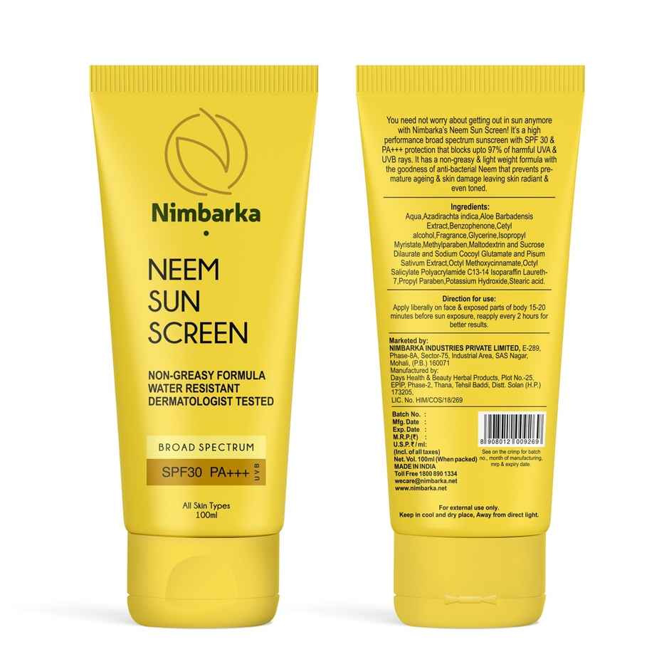 Nimbarka Neem Sunscreen SPF 30 PA+++Broad Spectrum Uv Protection Non-Greasy & Lightweight Formula-4