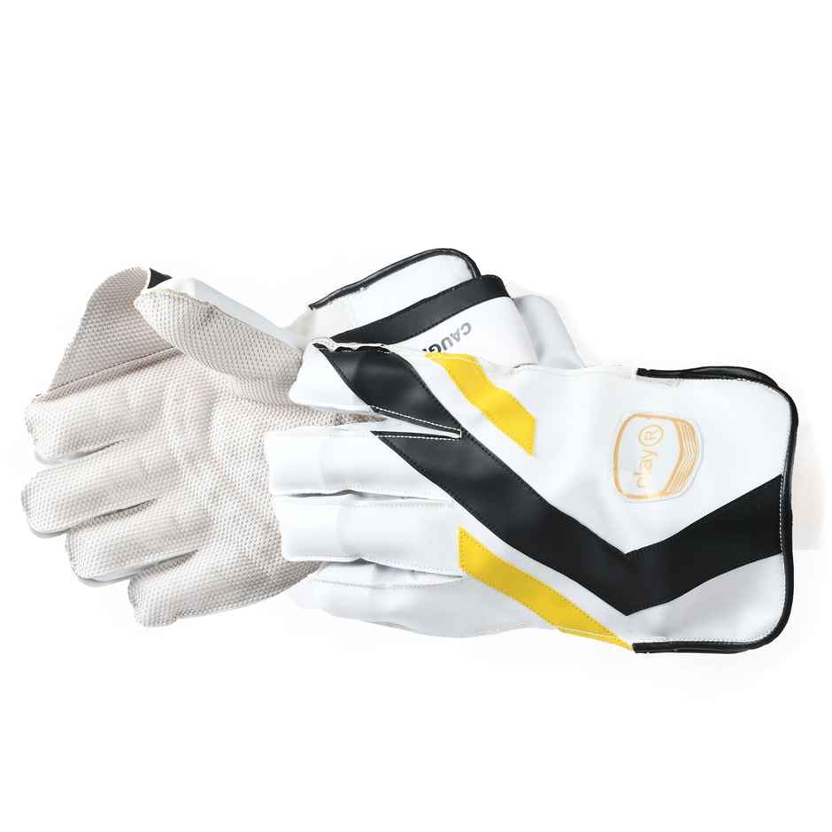 Playr Unisex Adult Cricket Caught Keeping Gloves Leather With Grit Ruber Palm for All Season Adult