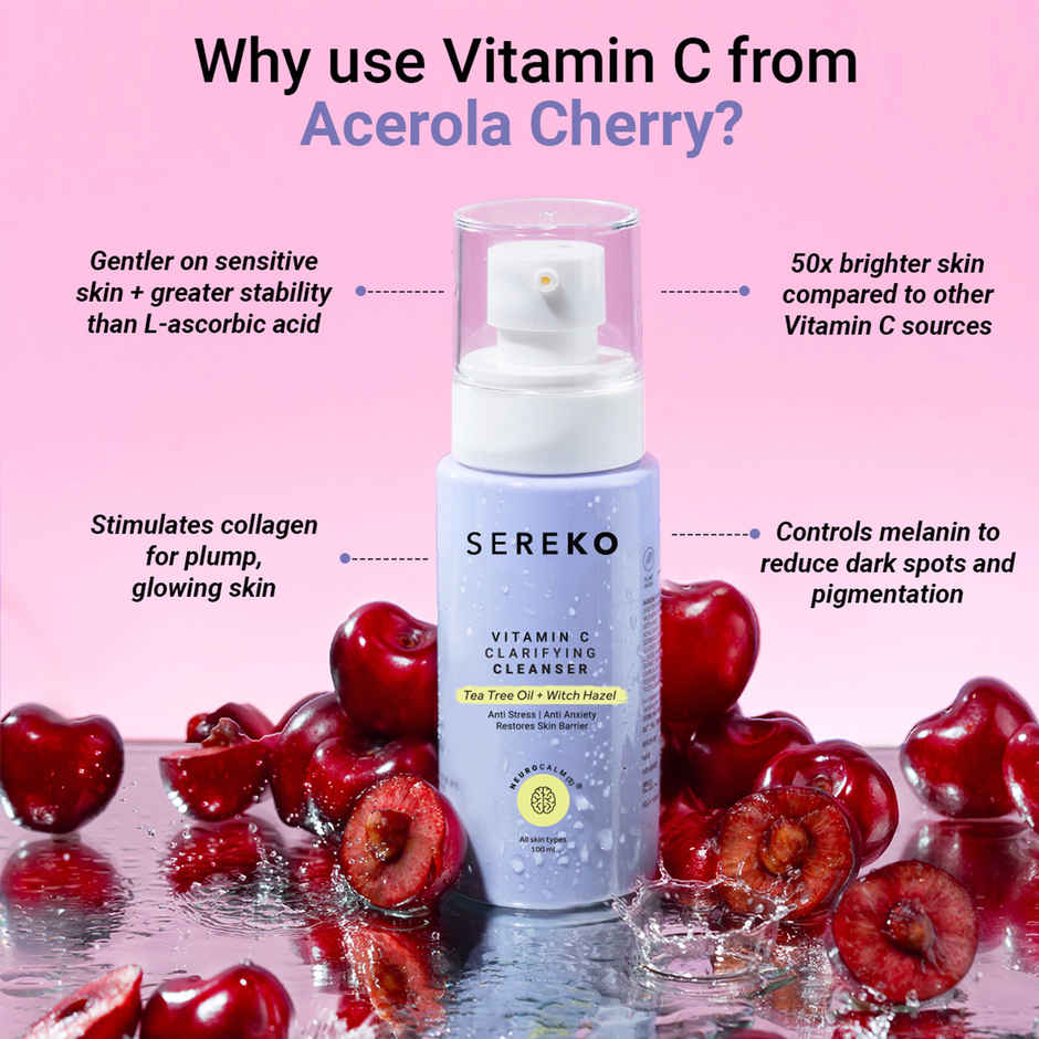 SEREKO Face Cleanser with Vitamin C & Tea Tree Oil for Brighter & Even Skin Tone