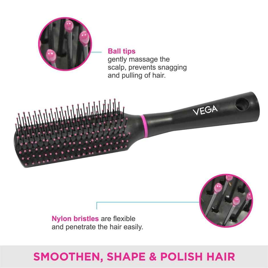 VEGA Flat Hair Brush For Men & Women (R16-Fb)