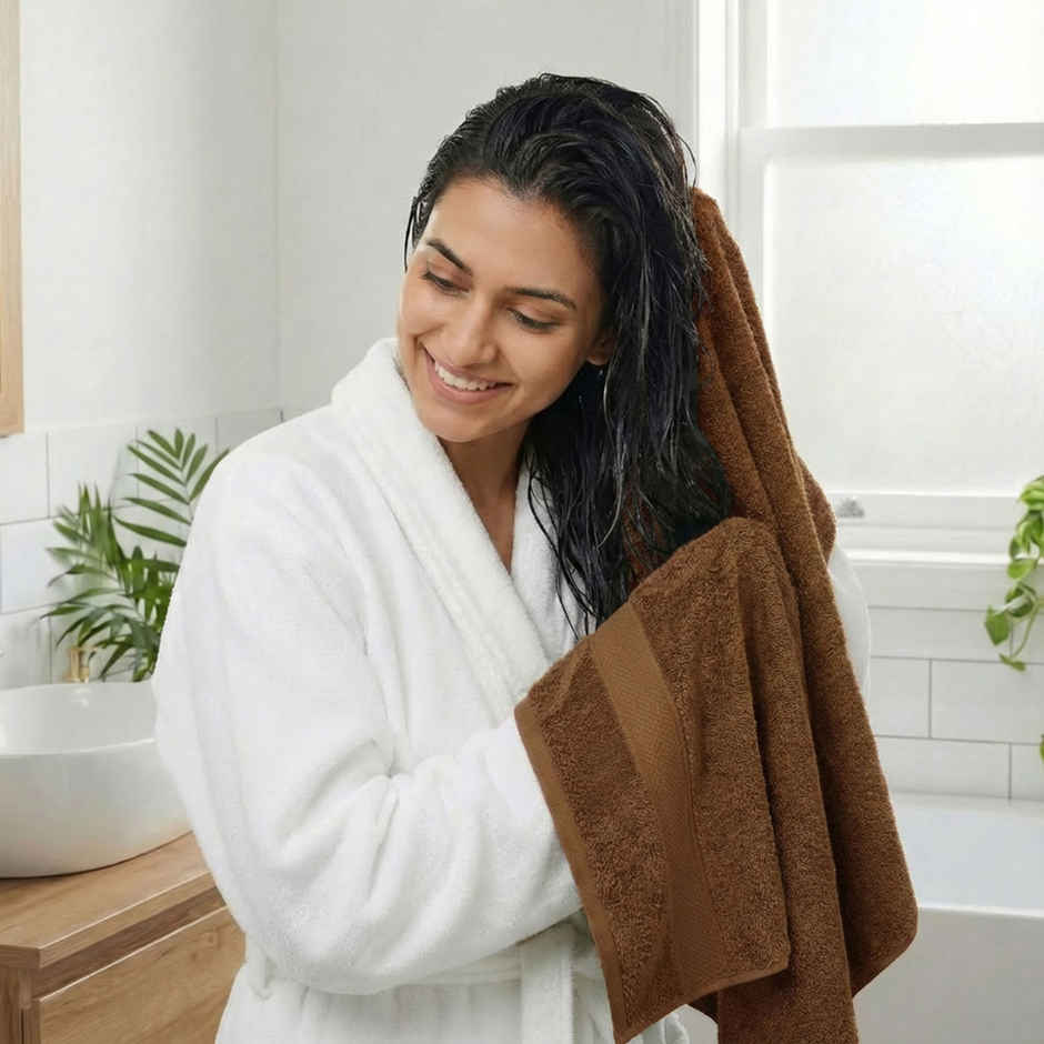 Mytrident Urban Comfort Cotton Bath Towel | Coconut Shell