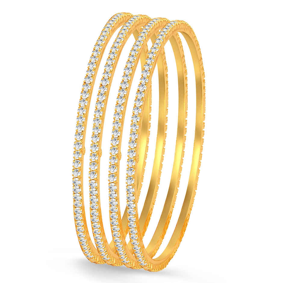 Sukkhi Classy Gold Plated Austrian Diamond Bangles for Women - 2.8