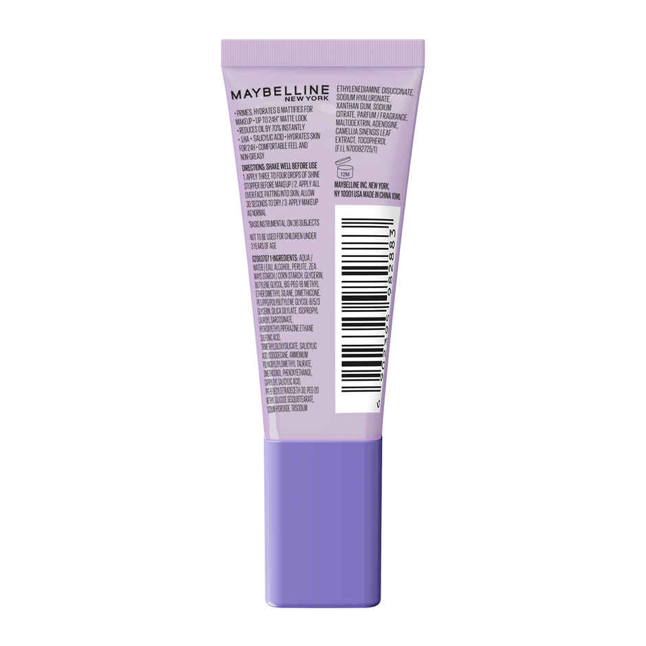 Maybelline New York Shine Stopper Primer | 3-in-1 Serum Primer for Oily Skin, Prime, Mattify