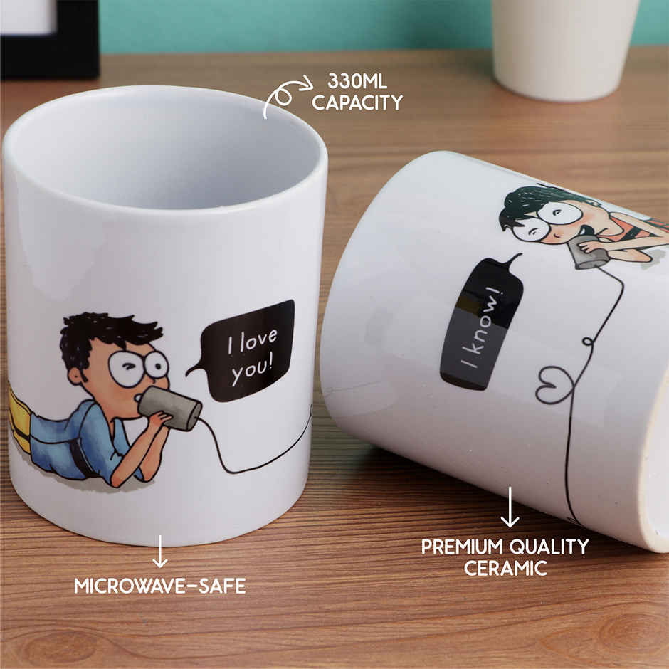 Oye Happy Cute Couple Mugs | Set of 2