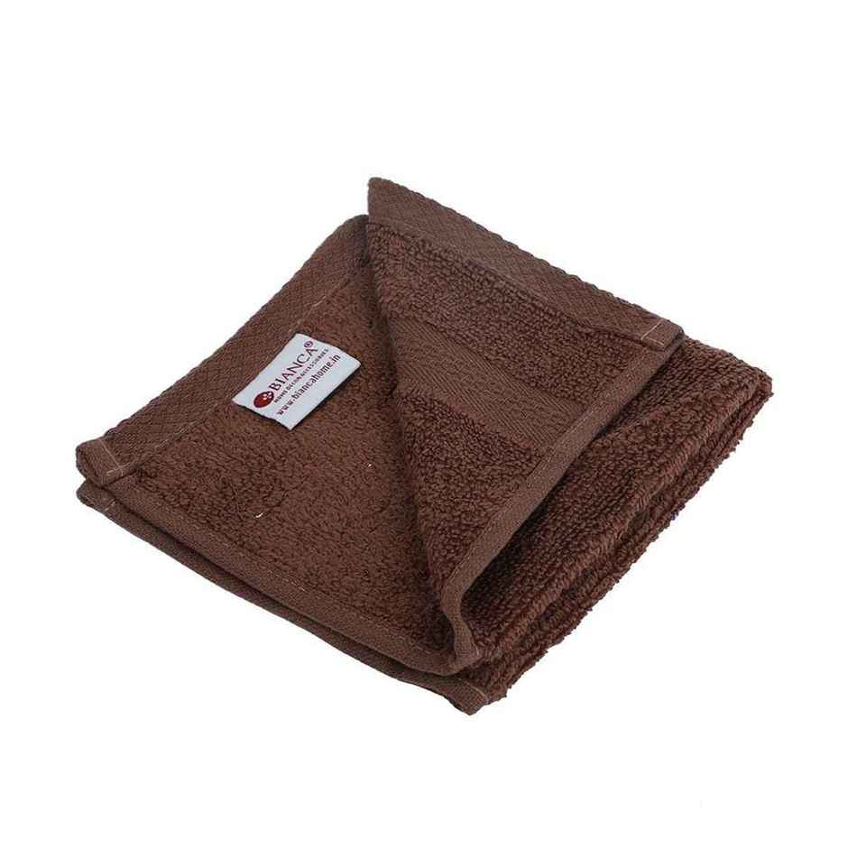 Bianca Face Towel Soft Brown | 380 GSM Set of 4 - 12 x 12 in