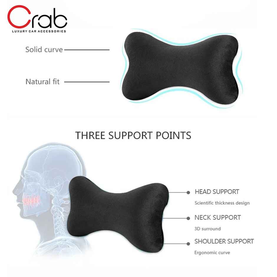 Crab Bone-Shaped Neck Rest Pillow | Memory Foam Cushion for Ultimate Comfort & Posture Support