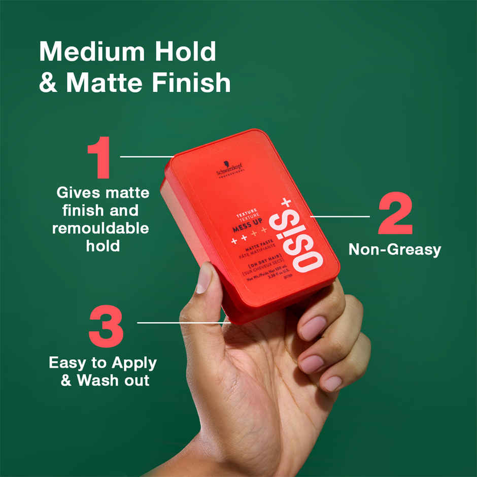 Schwarzkopf Professional OSiS+ Mess Up Hair Styling Matte Paste